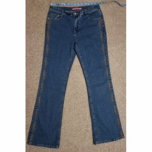 COS Jeans Size 8 Womens Embroidered Rhinestones